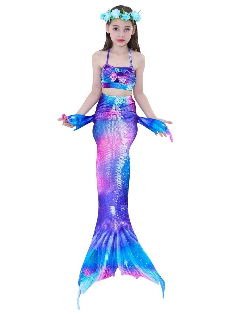 Goolsky - Goolsky Mermaid Tails with Bikini for Girls Mermaid Swimsuit for Kids,Without Monofin(5-7age) - Image 1