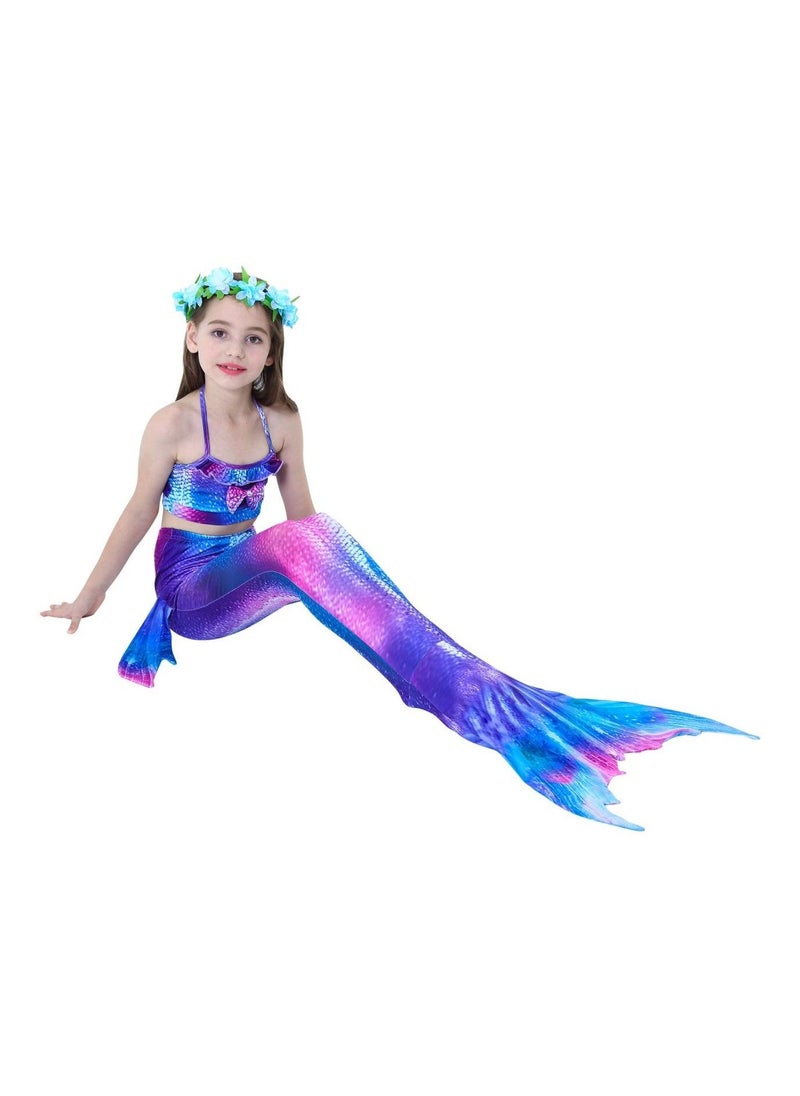 Goolsky - Goolsky Mermaid Tails with Bikini for Girls Mermaid Swimsuit for Kids,Without Monofin(5-7age) - Image 1