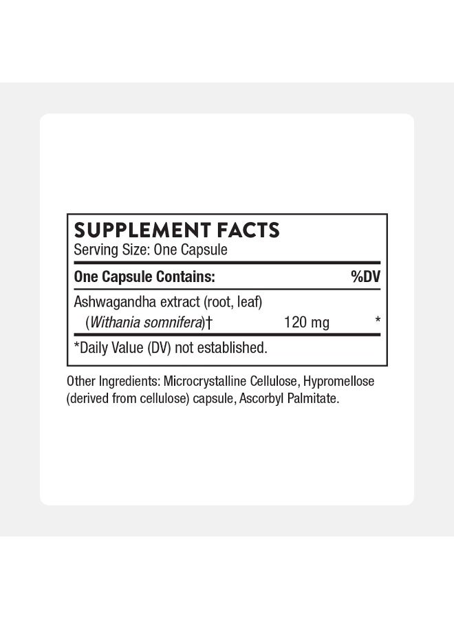 Thorne Ashwagandha - calming stress supports, 30 capsules - Image 2