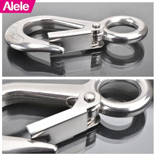 Alele Grab Hooks,Slip Hooks,304 Stainless Steel Lifting Hook Rigging Accessory,440 lbs.Work Load (Grab Hooks 0.2t) - Image 5