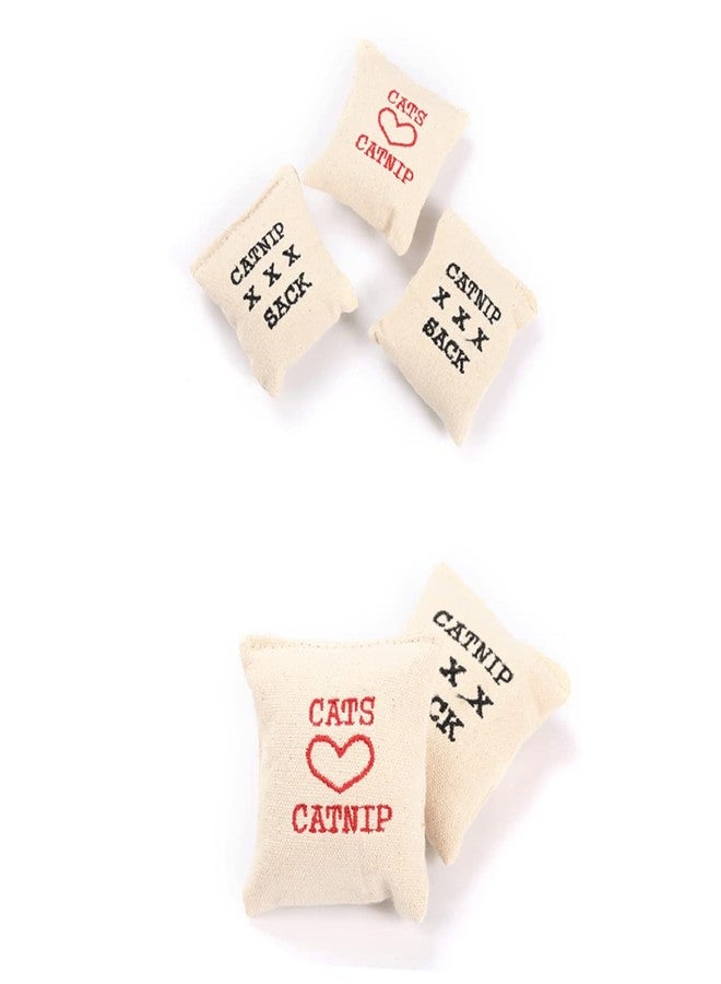 VICASKY 10pcs Catnip Toys Stuffed Catnip Canvas Sack for Indoor Cats Kitten Supplies Kitten Toys Random Style - Image 4