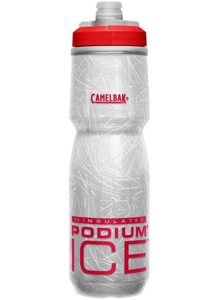 CAMELBAK CamelBak Podium Ice Bike Bottle 21oz - Insulated Squeeze Bottle, Fiery Red  - Image 4