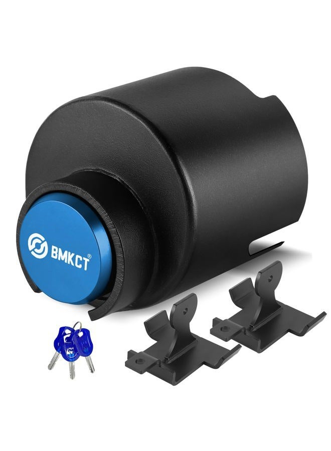 BMKCT Trailer Lock Fits 2 ＆ 2 5/16 Inch Couplers, 2 in 1 Heavy Duty Trailer Coupler Lock, Ultra-Thick Solid Steel Trailer Hitch Lock, Camper Accessories for RV, Trailer, Boat, Pickup (Blue) - Image 1
