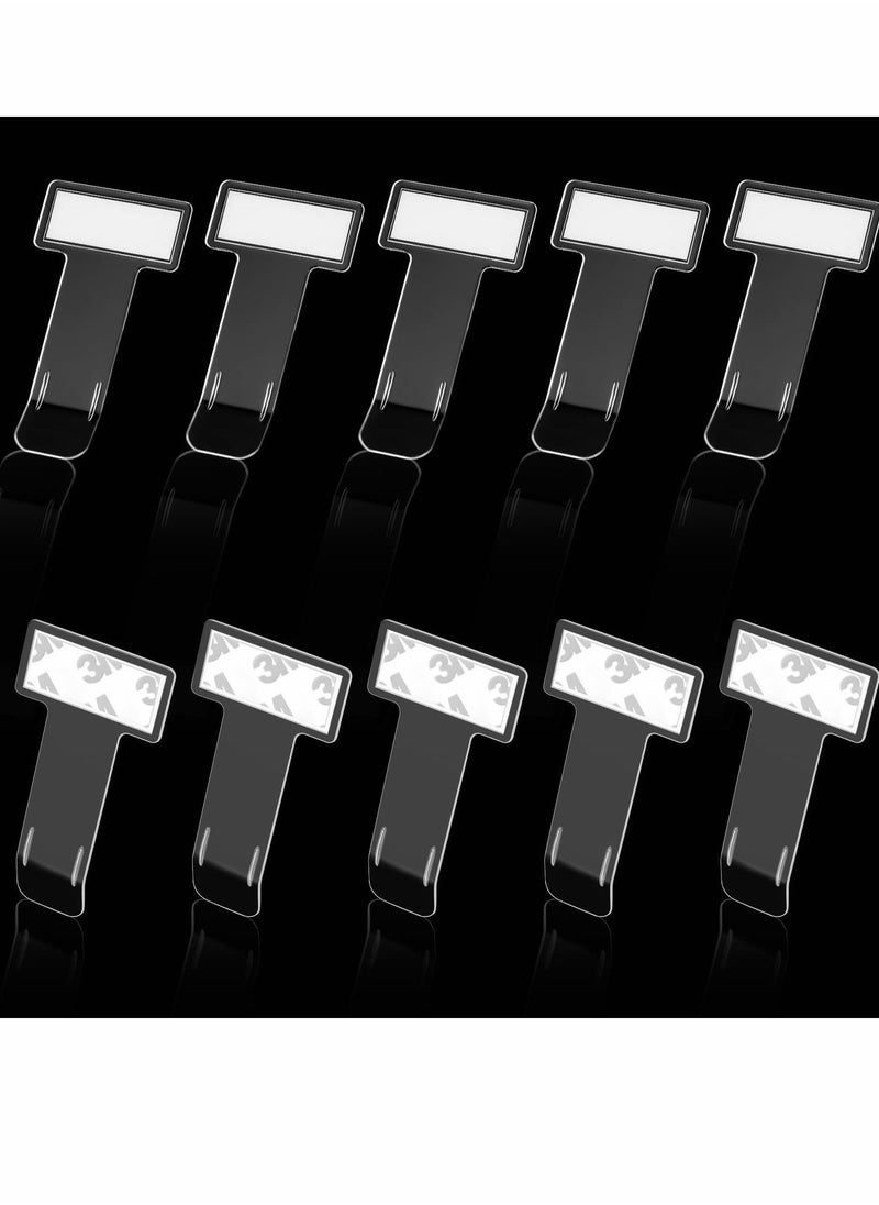 Y&D 10 Pcs Transparent Car Parking Ticket Holder Clip, Windscreen Holder, Business Card Holde with Adhesive Tape Permit Work Pass Clips for Car, Van,caravan License  - Image 1