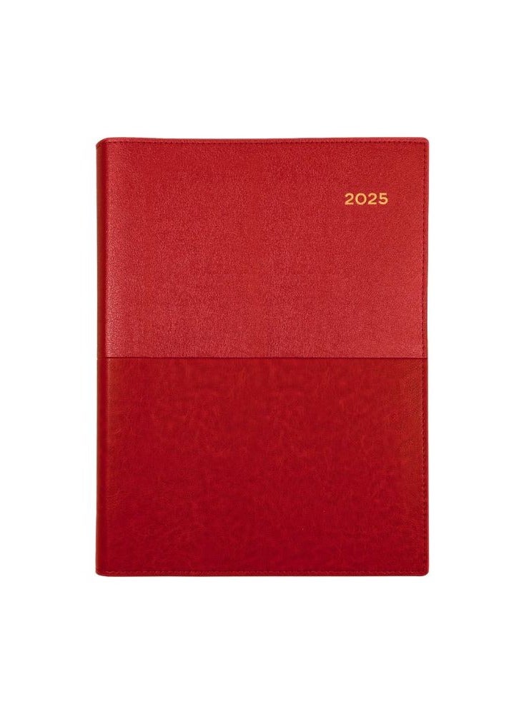 Collins Collins Valour 2025 Planner - A5 Day to a Page Diary (with Appointments) - Red - (VAL251.15-25) - Professional Daily Planner with Duo-Textured PU Leather Covers  - Image 2