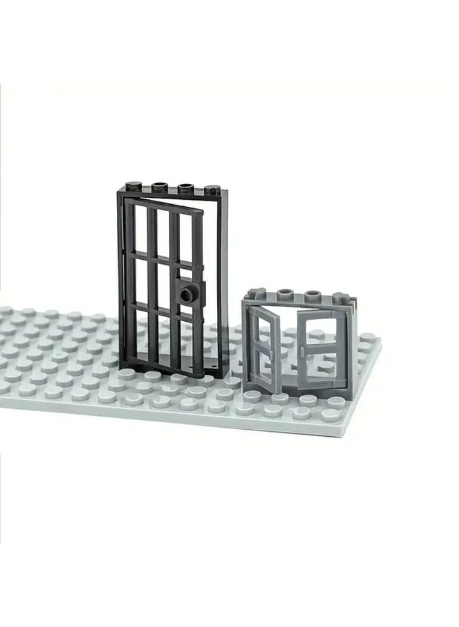 Door And Window Building Blocks 30Pcs Compatible Assembly Accessories For Prison Gate City House - Image 2