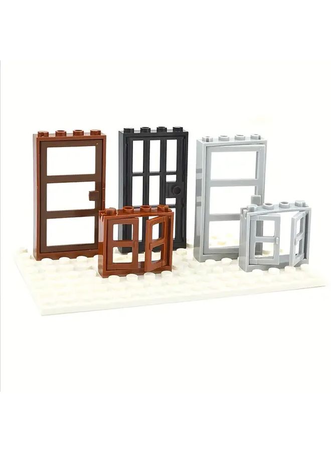 Door And Window Building Blocks 30Pcs Compatible Assembly Accessories For Prison Gate City House - Image 5