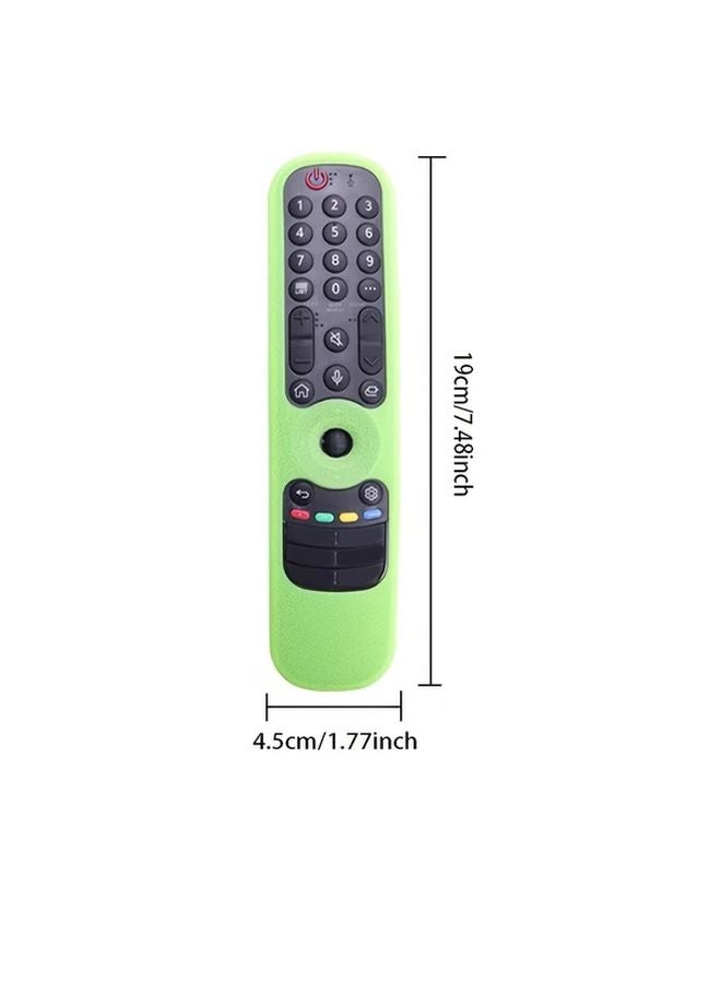 Luminous Purple Anti Slip Silicone Protective Case with Lanyard for LG Magic Remote 2021 2024 - Image 2