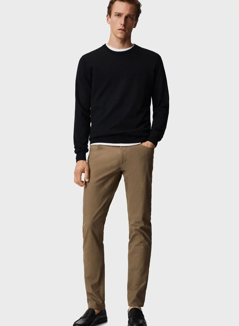 Mango Man Knitted Crew Neck Sweater