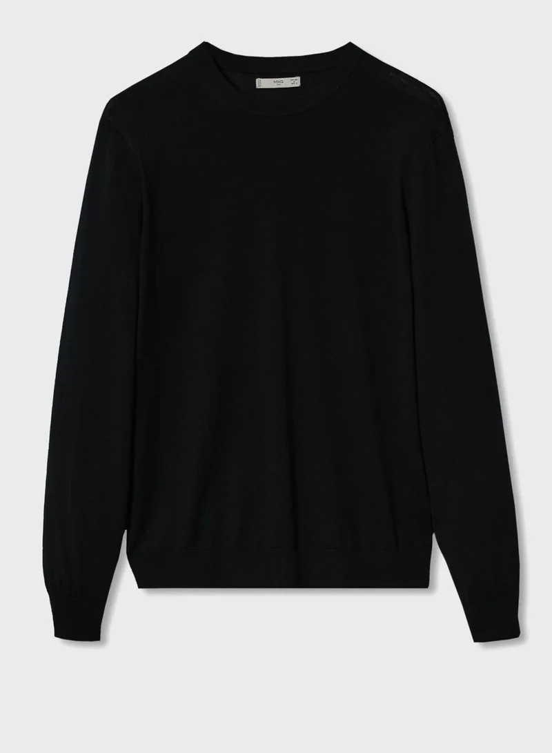 Mango Man Knitted Crew Neck Sweater