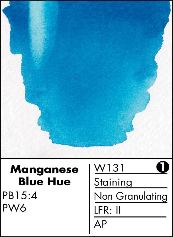 Grumbacher Finest Watercolor Paint, 14ml/0.47 oz., Manganese Blue Hue (W131) - Image 2