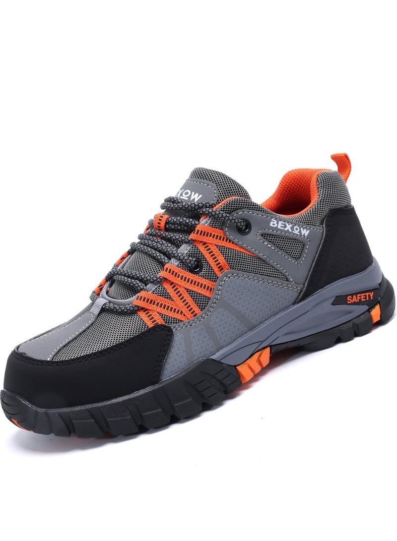 Bexow BEXOW Premium Safety Shoes Steel Toe Lightweight Slip Resistant Breathable Work Sneakers with Kevlar Midsole Anti-Smashing Puncture Proof Comfortable Industrial Footwear for Men and Women  - Image 1