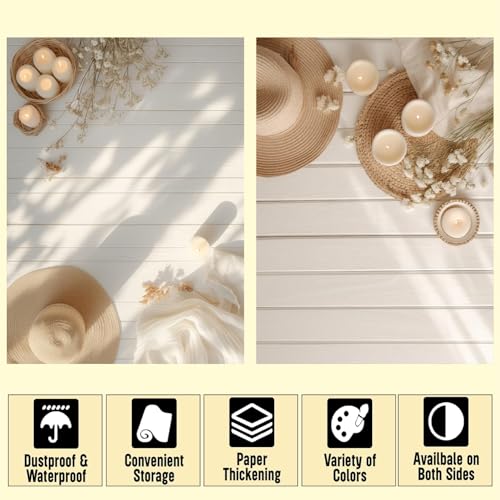 HomeArt Sheet 2 in 1 Product Photography Backdrop 3D Flat Lay Tabletop Double-Sided 20x29 Photo Background PVC Wrinkle Free for Small Products Food, Cosmetics Shoot (Combo 23) - Image 4