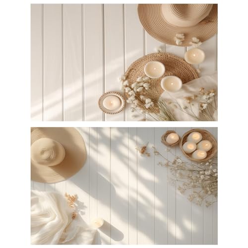 HomeArt Sheet 2 in 1 Product Photography Backdrop 3D Flat Lay Tabletop Double-Sided 20x29 Photo Background PVC Wrinkle Free for Small Products Food, Cosmetics Shoot (Combo 23) - Image 1