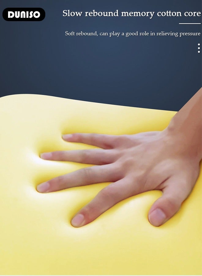 DUNISO Lumbar Support Pillow for Sleeping Memory Foam Back Support Pillow with Washable Zipper Cover Breathable Triangle Wedge Bolster Pillow for Pregnancy Lower Back Pain Side Stomach Sleeper - Image 5