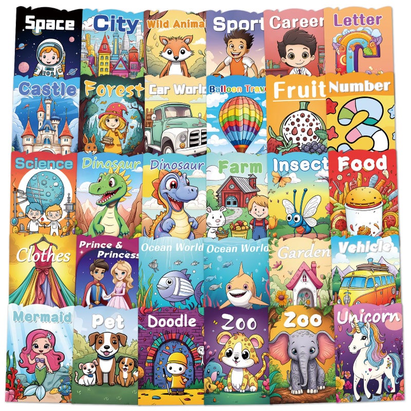 ADEVIAN 30Pcs Bulk Coloring Books for Kids Ages 34 48 812 Large Print Coloring Books for Kids Birthday Party Favors Gifts School Classroom Activity Supplies Holiday Goodie Bags Stuffers Includes Dinosaur - Image 2