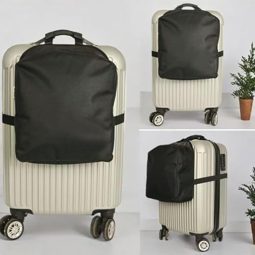 DraCra Over Luggage Organizer Bag Add on Storage Pocket Expandable Hanging Pouch for Hardside Carry-On Luggage Hardshell Suitcase With Wheels Softside Rolling Luggage with Spinner Wheels - Image 4