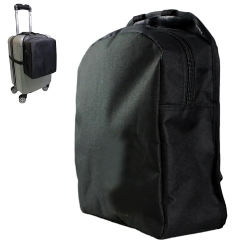 DraCra Over Luggage Organizer Bag Add on Storage Pocket Expandable Hanging Pouch for Hardside Carry-On Luggage Hardshell Suitcase With Wheels Softside Rolling Luggage with Spinner Wheels - Image 1