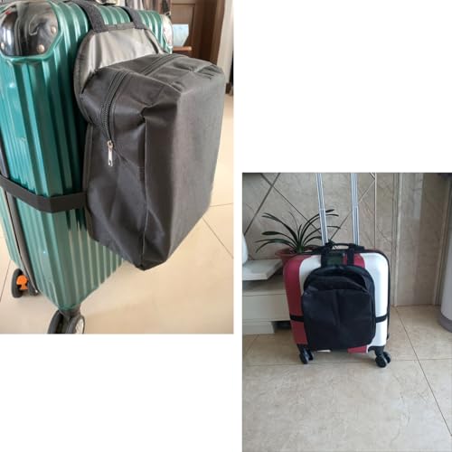 DraCra Over Luggage Organizer Bag Add on Storage Pocket Expandable Hanging Pouch for Hardside Carry-On Luggage Hardshell Suitcase With Wheels Softside Rolling Luggage with Spinner Wheels - Image 5