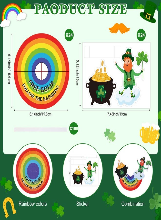 اياستي مجموعة إيستي المكونة من 24 مجموعة أدوات حرفية لعيد القديس باتريك، تتضمن فخ العفريت، وبطاقات هزازة على شكل نبات البرسيم وقوس قزح، وزينة كرتونية يمكنك صنعها بنفسك، وهدايا عيد القديس باتريك الأيرلندية للفصول الدراسية والأنشطة المنزلية ولوازم الحفلات. - Image 3