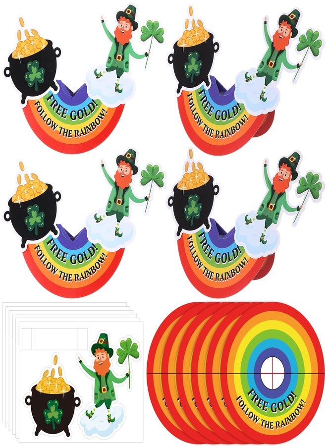 اياستي مجموعة إيستي المكونة من 24 مجموعة أدوات حرفية لعيد القديس باتريك، تتضمن فخ العفريت، وبطاقات هزازة على شكل نبات البرسيم وقوس قزح، وزينة كرتونية يمكنك صنعها بنفسك، وهدايا عيد القديس باتريك الأيرلندية للفصول الدراسية والأنشطة المنزلية ولوازم الحفلات. - Image 1