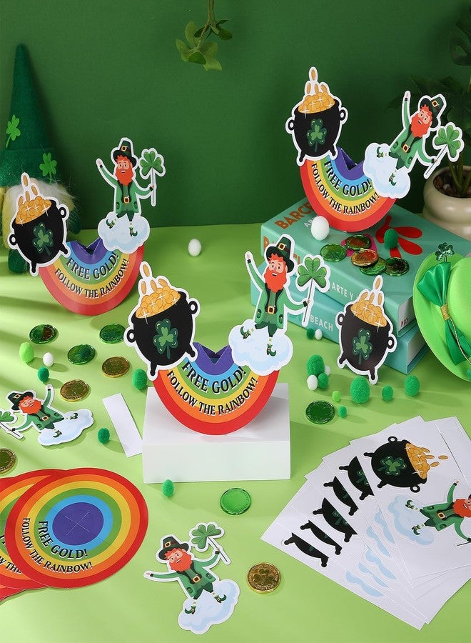 اياستي مجموعة إيستي المكونة من 24 مجموعة أدوات حرفية لعيد القديس باتريك، تتضمن فخ العفريت، وبطاقات هزازة على شكل نبات البرسيم وقوس قزح، وزينة كرتونية يمكنك صنعها بنفسك، وهدايا عيد القديس باتريك الأيرلندية للفصول الدراسية والأنشطة المنزلية ولوازم الحفلات. - Image 4
