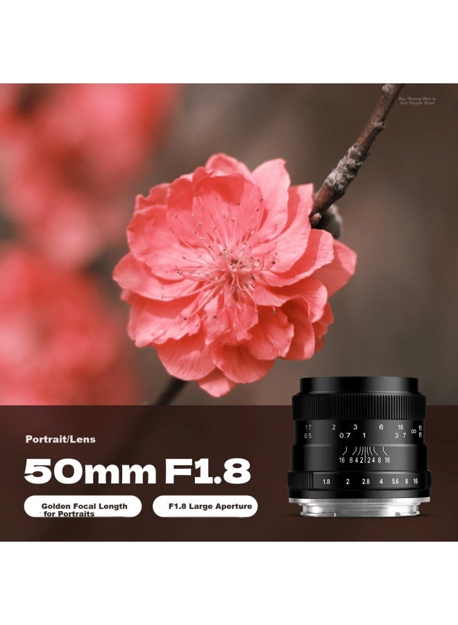 عدسة زينغياو البصرية 50 مم F1.8 بفتحة كبيرة لصور البورتريه عدسة رئيسية صغيرة من بان كيك زينغياو 50f18 لكاميرات فوجي Xf - Image 3