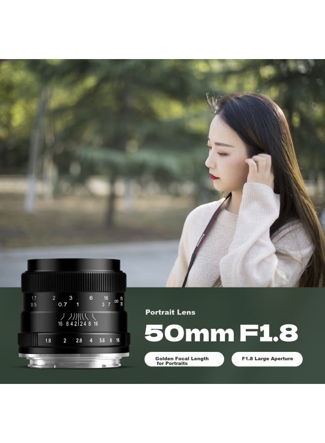 عدسة زينغياو البصرية 50 مم F1.8 بفتحة كبيرة لصور البورتريه عدسة رئيسية صغيرة من بان كيك زينغياو 50f18 لكاميرات فوجي Xf - Image 4