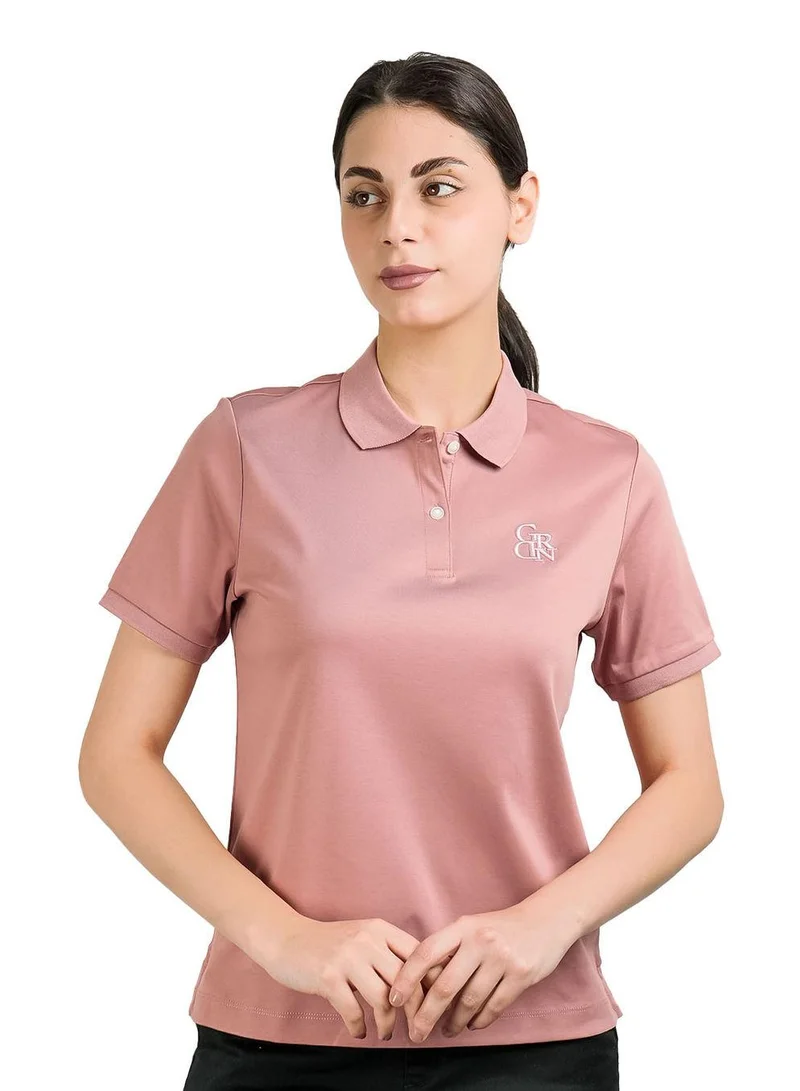 GIORDANO Women Cotton Interlock Liquid Touch Polo