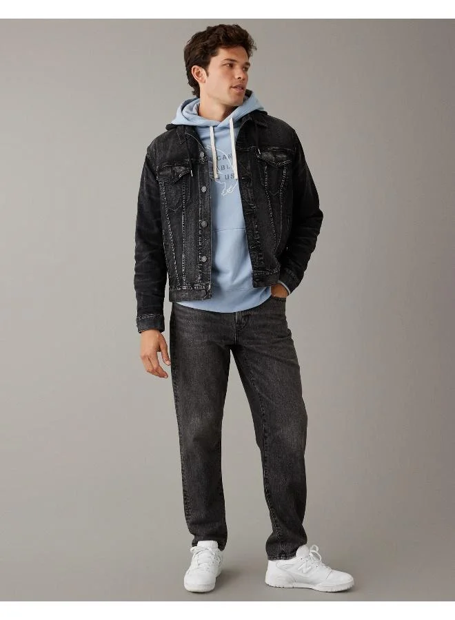 American Eagle AE Hooded Denim Trucker Jacket