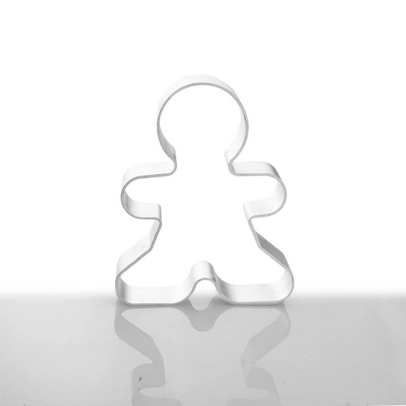 Saktopdeco 8 Counts Gingerbread Metal Cookie Cutter Small Christmas Gingerbread Man Shaped Decorative Cookie Cutters Set - Image 3