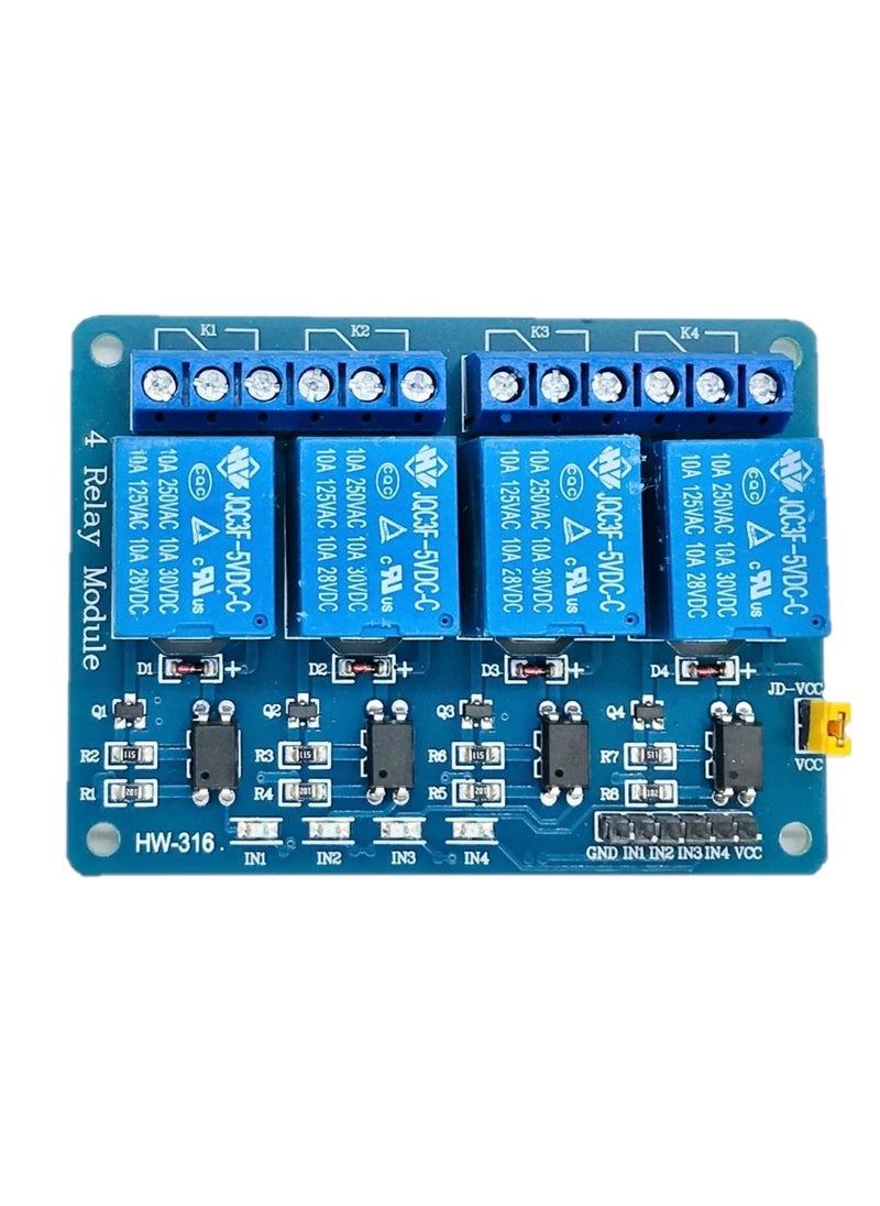 Generic - 4 Channel 5V Relay Module with Optocoupler - Image 1