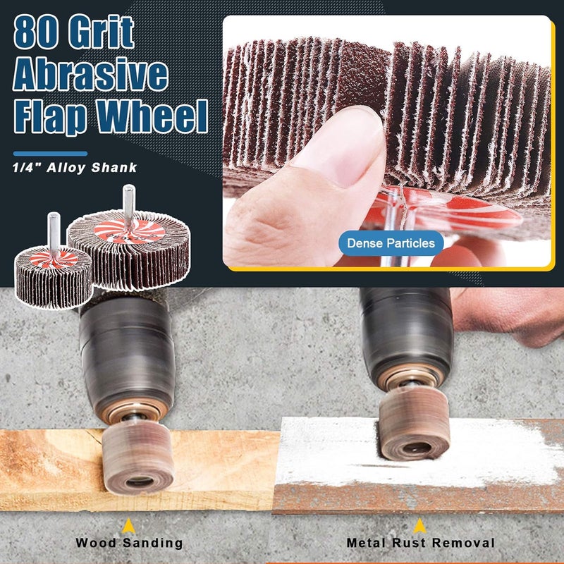 Glarks 9Pcs Wire Wheel Brush Set, Brass Coated Wire Brush Wheel Cup Brush with 1/4-Inch Shank for Iron Rust Removal, Corrosion and Scrub Surfaces - Image 5