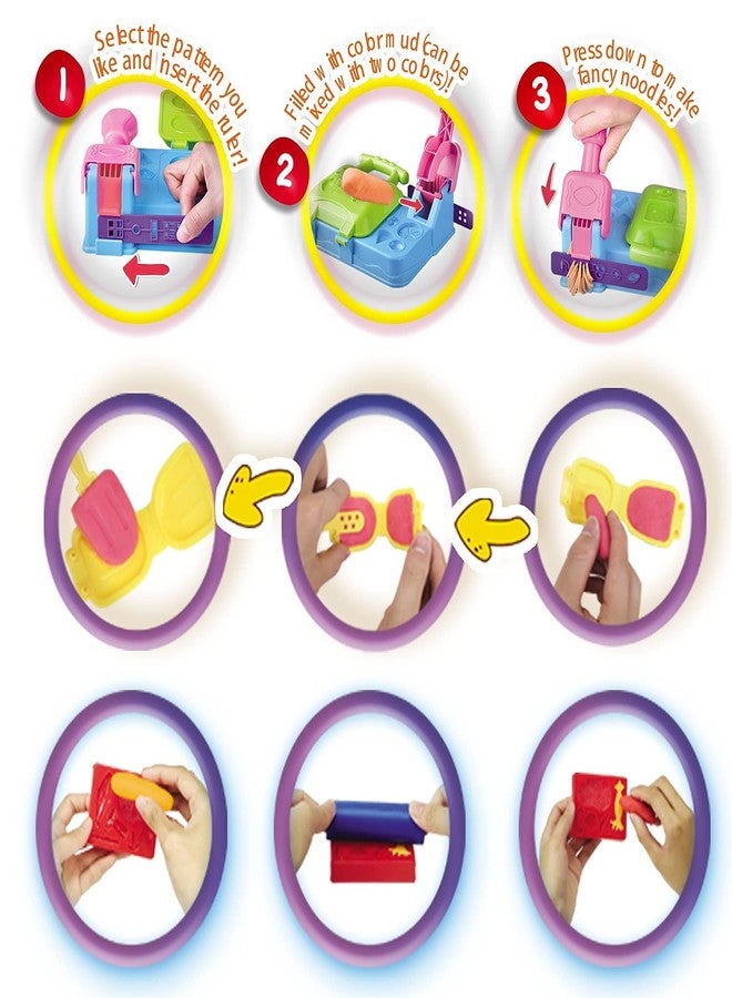 YiQis Kitchen Creations Appliance Set,Color Dough Sets for Kids Ages 4-8,Burger Barbecue Play Food Modeling Dough Toys,21 Play Kitchen Accessories,5 Cans 2 oz Dough Colors - Image 3