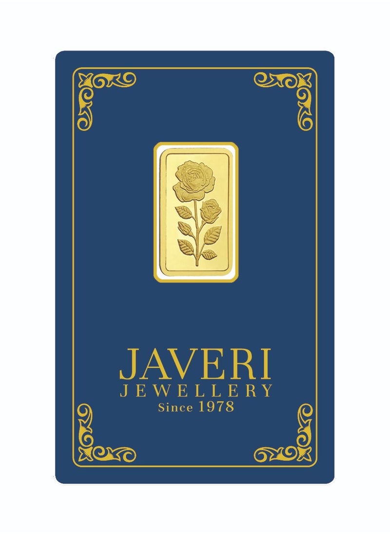 Javeri Jewellery - 24K Pure Gold Bar 1 Tola Flower - Image 1