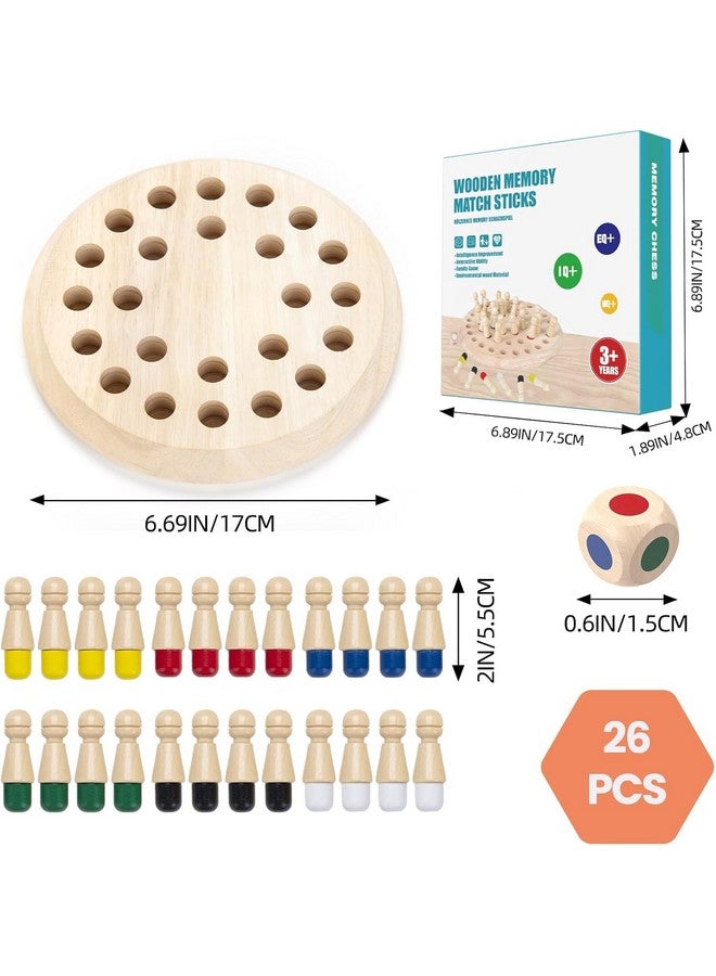 TEC TAVAKKAL Wooden Memory Chess Matching Game: Family Board Games for Kids and Adults, Montessori Preschool Learning Educational Toy for Toddler 3 4 5 6 7 8+ Year Old, Birthday Gift for Boy Girl - Image 2