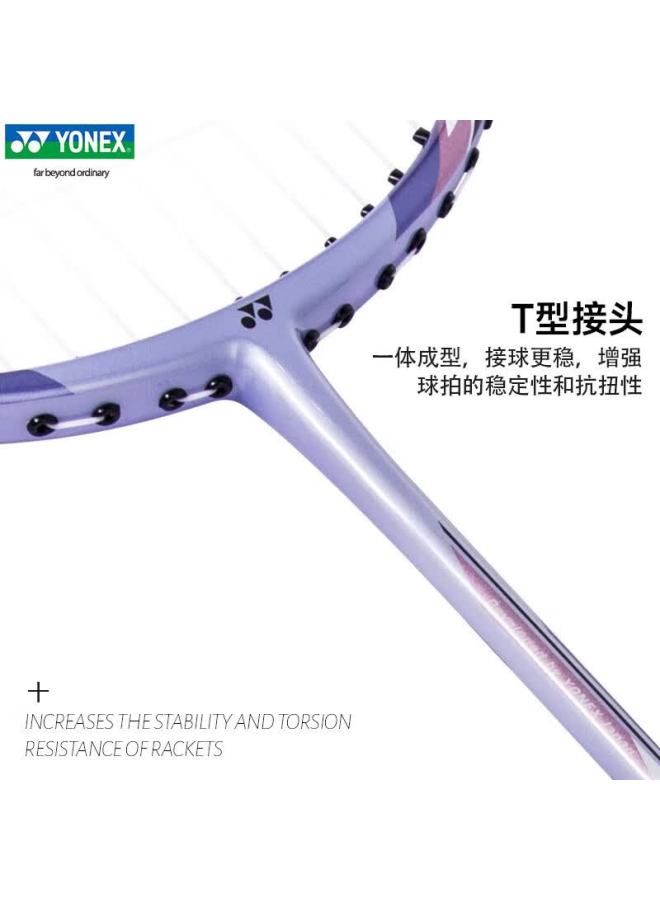 Yonex Nr7icr Pink Lavender Carbon Shaft Beginner Training Badminton Racket Pre-strung Pair - Image 2