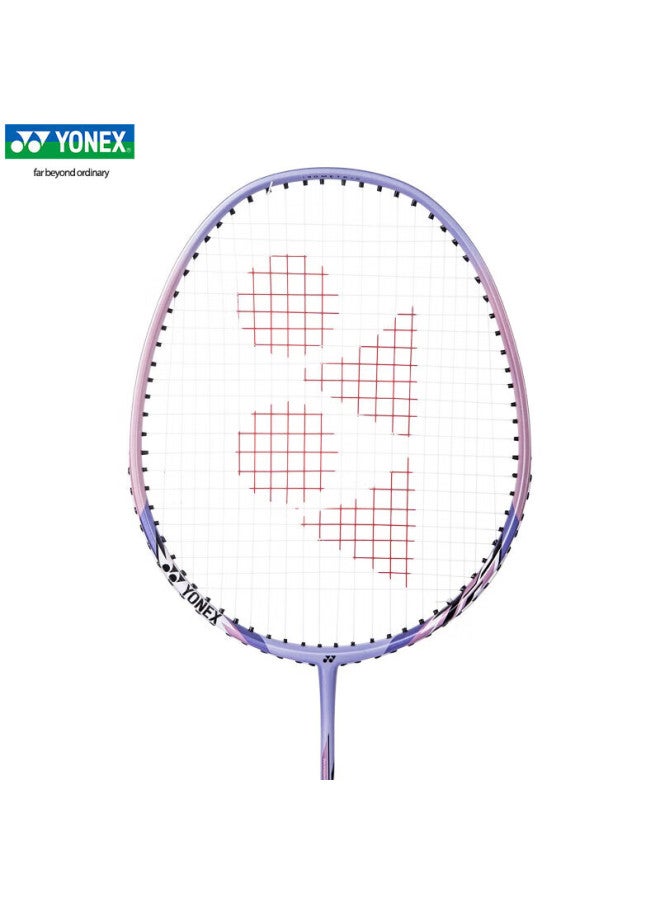 Yonex Nr7icr Pink Lavender Carbon Shaft Beginner Training Badminton Racket Pre-strung Pair - Image 1