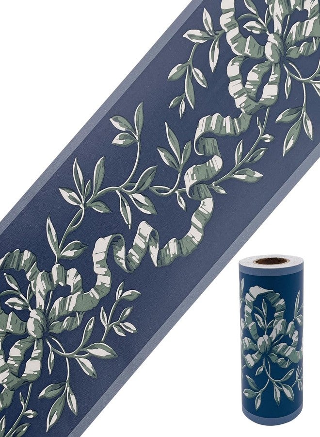 Yifely Vintage Floral Wallpaper Border Peel & Stick Wall Borders Bathroom Kitchen Decor Sticker - Image 1
