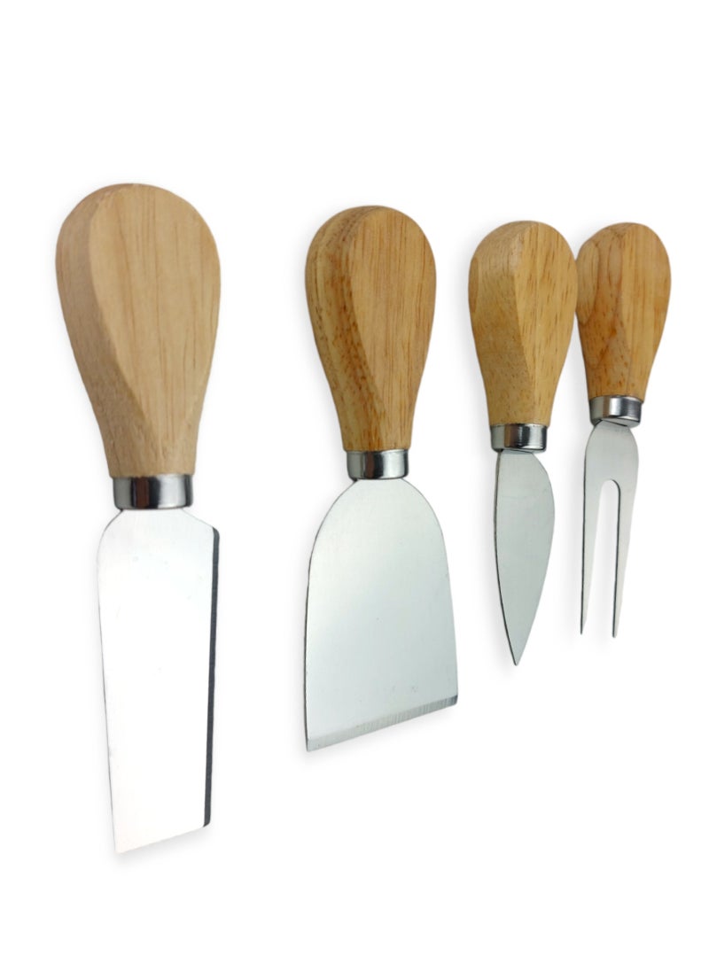 Generic Wooden Butter & Cheese Cutter - Set Of 4 Pcs.  - Image 1
