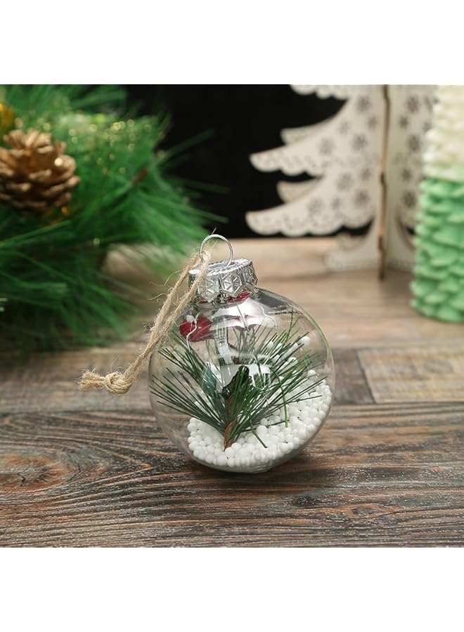 The Bros كرات زينة عيد الميلاد 3 قطع، رقاقات الثلج، كرات داخلية، زينة شجرة معلقة، حفلة، عيد ميلاد، زينة زفاف - Image 5