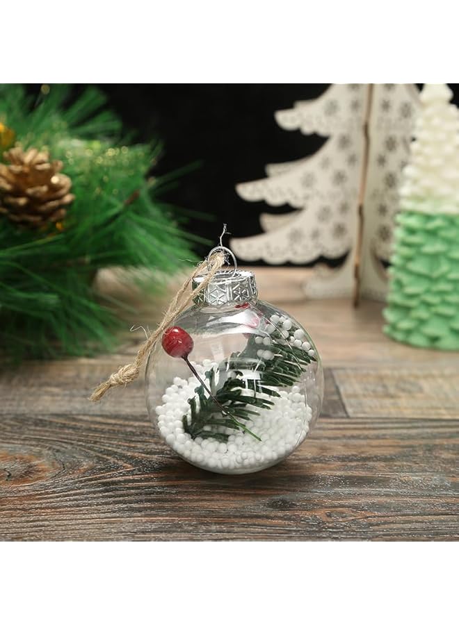 The Bros كرات زينة عيد الميلاد 3 قطع، رقاقات الثلج، كرات داخلية، زينة شجرة معلقة، حفلة، عيد ميلاد، زينة زفاف - Image 3