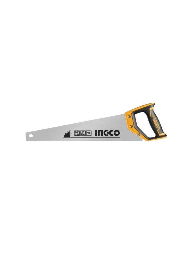 INGCO INGCO Hand Saw HHAS15400 – 16″ (400 mm) Heavy-Duty Woodcutting Saw, 7 TPI - Image 1