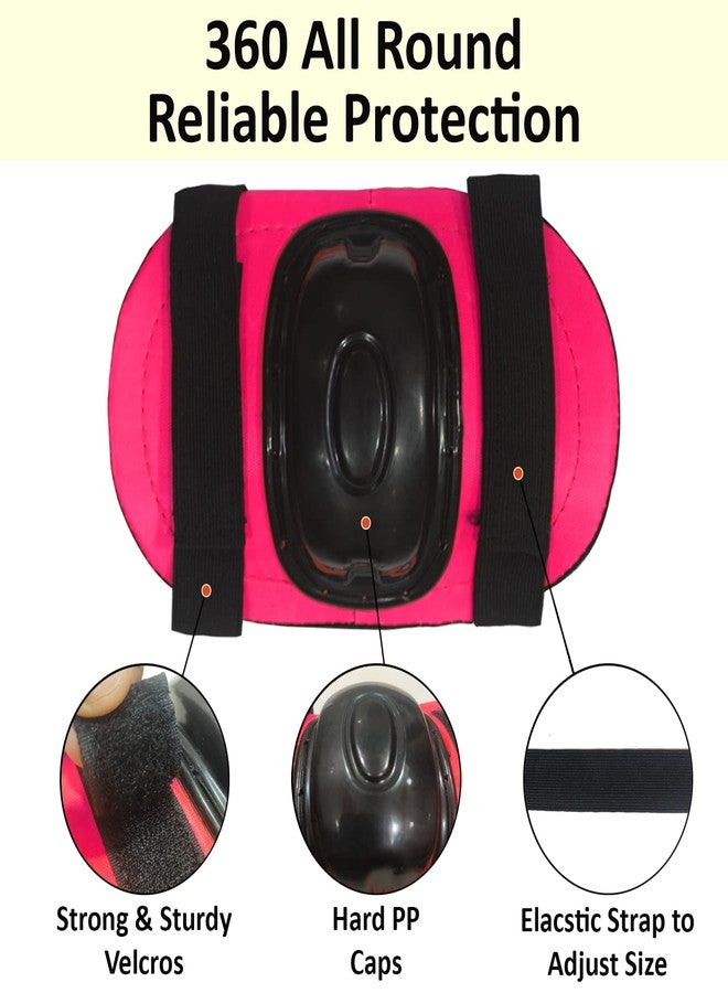SWAURSAHA 3-in-1 Protective Knee, Elbow and Palm Safety Guard for Kids Roller Skating, Skate Board & Cycling Sports - Set of 6 Pcs (Small (Below 8 Years), Pink) - Image 3