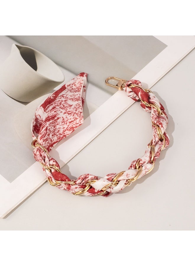 NIBEMINENT Beaded Phone Lanyard, Anti Lost Removable Wrist Strap,Chain Scarf Bracelet Pendant,Phone Keychain Lanyard,6/Khaki