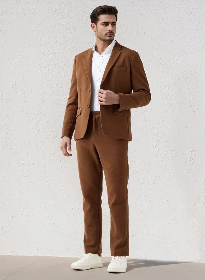 Iconic Iconic Men Regular Fit Textured Blazer