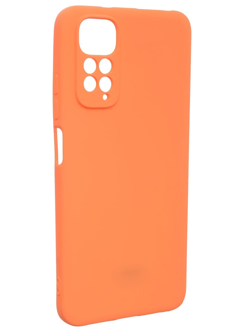Back Cover Silicon Plain Case For Xiaomi Note 11 - Orange - Image 3