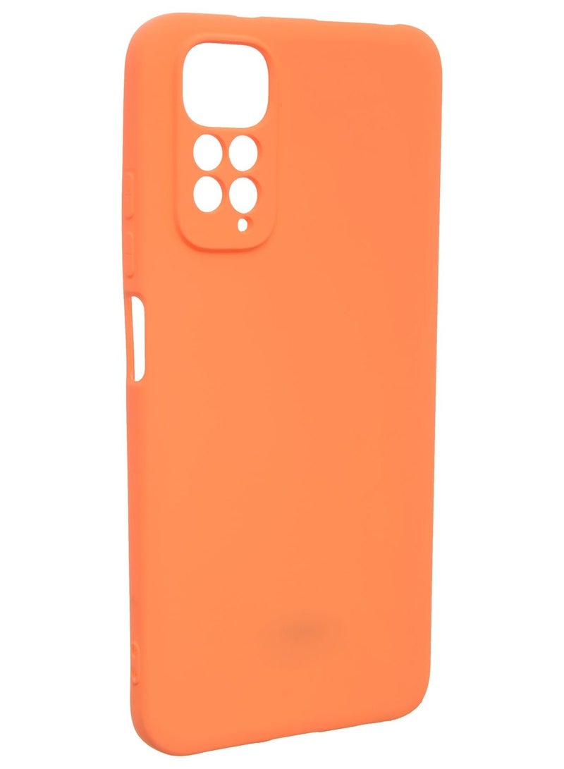 Back Cover Silicon Plain Case For Xiaomi Note 11 - Orange - Image 2