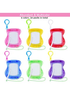 Elcoho Elcoho 24 Pieces Mini Magnetic Drawing Board Magnetic Doodle Board with Pen Keychains Erasable Sketch and Painting Pad for Birthday Party Favor Classroom Supply  - Image 3