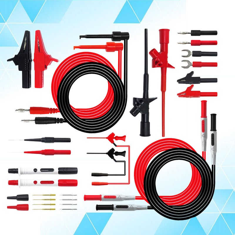 1 Set 4mm Banana Plug Probe Multimeter Probes Stick With Clip Watch Pen Home Office Repair - Image 1